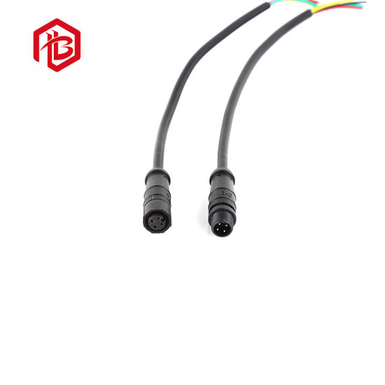 Draht Elektrische M8 Nylon LED Beleuchtung IP67 6pin Kabel Wasserdichter Stecker