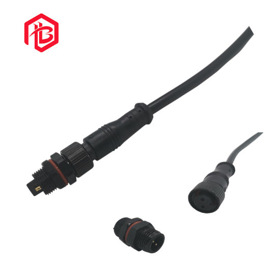 Männliche und weibliche elektrische IP68-Kabel M12 2-poliger elektrischer Stecker weiblich